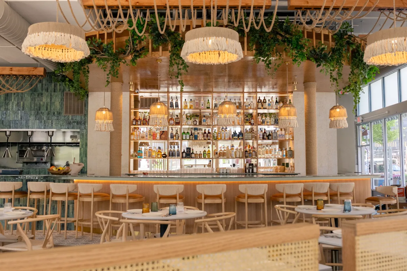 The cocktail bar at Esquina No. 525, a Nikkei restaurant in Asbury Park, NJ